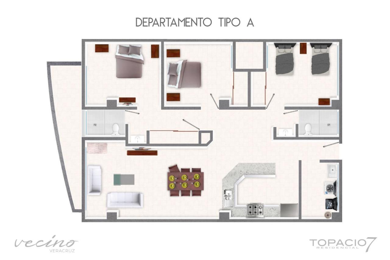 Topacio7 Residencial Boca del Río Exterior foto